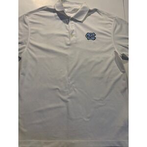 Nike Golf UNC Tar Heels Polo Shirt XL White Carolina Cup Dri-Fit